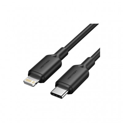Дата кабель USB-C to Lightning 1.0m 3A black Vention (LAKBF)