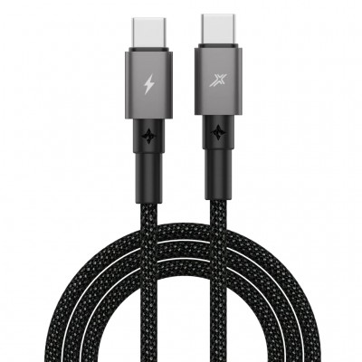 Дата кабель USB-C to USB-C 1.0m 100W black Grand-X (CC-08B)