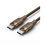 Дата кабель USB-C to USB-C 1.0m 3A aluminum gold Vention (TRDJF)