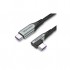 Дата кабель USB-C to USB-C 1.0m 5A 90° corner aluminum gray Vention (TAKHF)