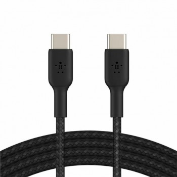 Дата кабель USB-C to USB-C 1.0m braided black Belkin (CAB004BT1MBK)
