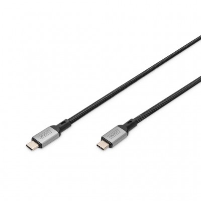 Дата кабель USB-C to USB-C 1.0m USB 4.0 black Digitus (DB-300443-010-S)