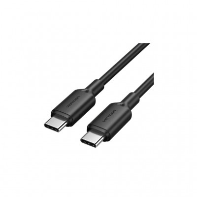 Дата кабель USB-C to USB-C 2.0m 5A aluminum black Vention (TRIBH)