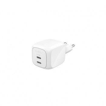 Зарядний пристрій Belkin 2xUSB-C PD50W GaN PPS white (WCH019KQWH)