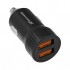 Зарядний пристрій Grand-X 1xUSB 2.4A car adapter black (CH-20B)