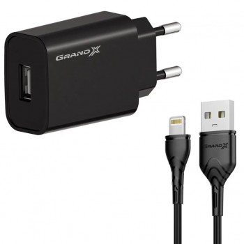 Зарядний пристрій Grand-X GaN USB-C 30W QC3.0 white (CH-390W)