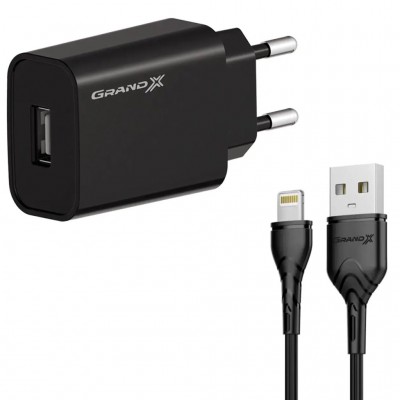 Зарядний пристрій Grand-X GaN USB-C 30W QC3.0 white (CH-390W)