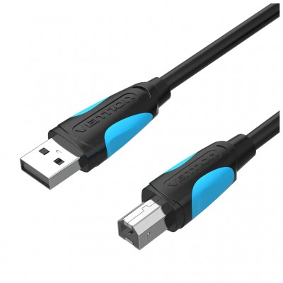 Кабель для принтера USB 2.0 AM/BM 1.0m black Vention (VAS-A16-B100)