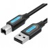 Кабель для принтера USB 2.0 AM/BM 5.0m black Vention (COQBJ)