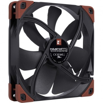 Вентилятор 140 мм Noctua 24V iPPC для корпусу 140x140x25мм SSO2 500-2000 об/хв 43,5 дБ 4pin PWM чорний (NF-A14iPPC-24V-3000 SP IP67 PWM)