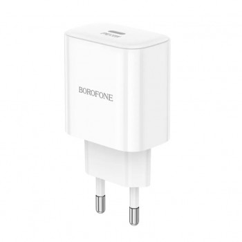 Зарядний пристрій BOROFONE 1xUSB-C PD20W BA81A white (6941991108181)