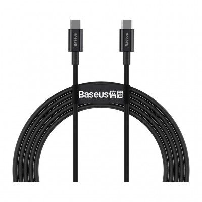 Дата кабель USB-C to USB-C 2.0m 100W black Baseus (CATYS-C01)