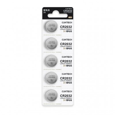 Батарейка для БIОС/ BIOS CR 2032 coin cell battery * 5 CUKTECH (CKCR2032CNWT)
