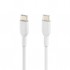 Дата кабель USB-C to USB-C 1.0m PVC white Belkin (CAB003BT1MWH)