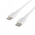 Дата кабель USB-C to USB-C 1.0m PVC white Belkin (CAB003BT1MWH)