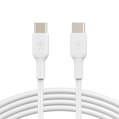 Дата кабель USB-C to USB-C 1.0m PVC white Belkin (CAB003BT1MWH)