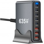 Зарядний пристрій XoKo 2xUSB-C PD3.1 140W + 2xUSB-C PD100W + 1xUSB-C PD65W + 3xUSB QC30W GaN (QC-600)
