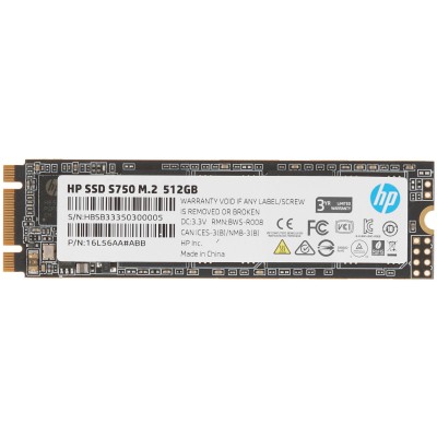 SSD 512GB HP S750 M.2 2280 SATA III 3D NAND TLC (16L56AA#ABB)