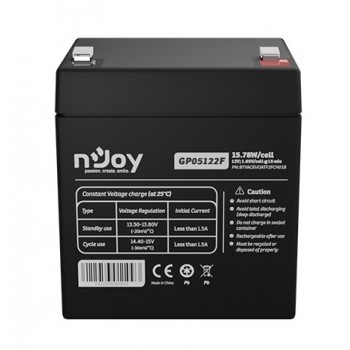 Батарея для ДБЖ Njoy GP05122F 12V 5AH (BTVACEUOBTO2FCW01B) AGM