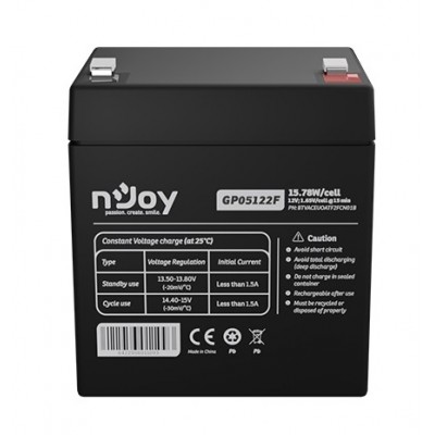 Батарея для ДБЖ Njoy GP05122F 12V 5AH (BTVACEUOBTO2FCW01B) AGM
