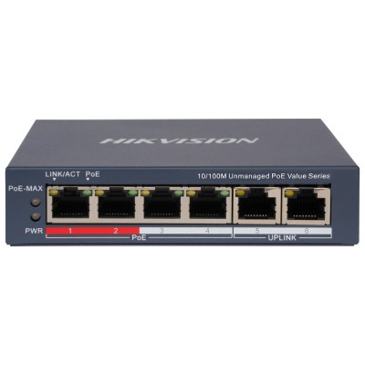 Комутатор Hikvision DS-3E0106P-E/M(B) POE