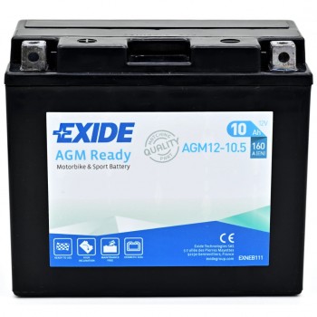 Акумулятор автомобільний EXIDE Ready AGM 10Ah (+/-) (160EN) (AGM12-10.5)