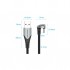 Дата кабель USB 2.0 AM to USB-C 1.5m 66W 180° U-Shaped aluminum alloy Vention (COHHG)