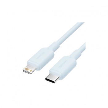 Дата кабель USB-C to Lightning 1.0m PD27W PVC blue Vention (LAKSF)