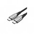 Дата кабель USB-C to USB-C 0.5m 60W USB 3.1 cotton braided Vention (TAAHD)