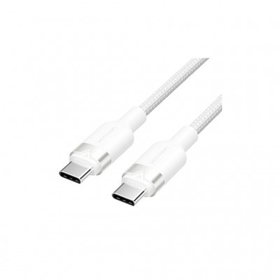 Дата кабель USB-C to USB-C 1.0m 60W aluminum alloy white Vention (TRDWF)