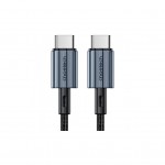 Дата кабель USB-C to USB-C 1.2m 60W braided black Choetech (XCC-1014)