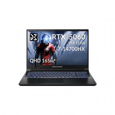 Ноутбук Dream Machines RG5060-15UA21 15.6” QHD 144Hz/i7-14700HX/32 GB/SSD 1TB/RTX5060/GLAN/DOS (RG5060-15UA21)