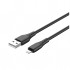 Дата кабель USB 2.0 AM to Lightning 1.0m 3A textured PVC black ColorWay (CW-CBUL094-BK)