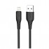 Дата кабель USB 2.0 AM to Lightning 1.0m 3A textured PVC black ColorWay (CW-CBUL094-BK)