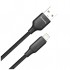 Дата кабель USB 2.0 AM to Lightning 1.0m 3A TPE embossed black ColorWay (CW-CBUL101-BK)