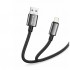 Дата кабель USB 2.0 AM to Lightning 1.0m 3A zinc alloy braided black ColorWay (CW-CBUL098-BK)