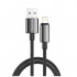Дата кабель USB 2.0 AM to Lightning 1.0m 3A zinc alloy braided black ColorWay (CW-CBUL098-BK)