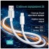 Дата кабель USB 2.0 AM to Lightning 1.0m 3A zinc alloy braided white ColorWay (CW-CBUL098-WT)