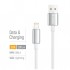 Дата кабель USB 2.0 AM to Lightning 2.0m 3A zinc alloy braided white ColorWay (CW-CBUL099-WT)