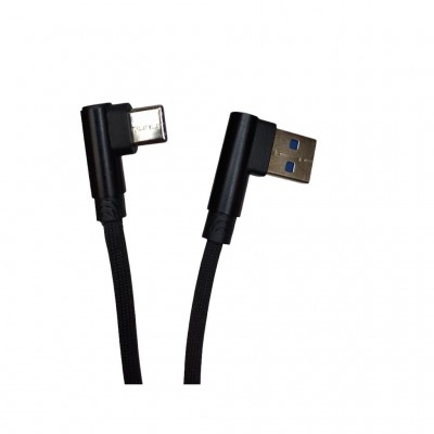 Дата кабель USB 2.0 AM to USB-C 1.0m 2.4A 90° corner black XoKo (XK-CTC-001-BK)