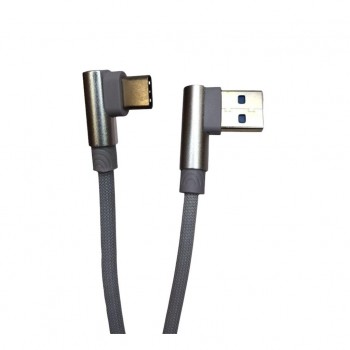 Дата кабель USB 2.0 AM to USB-C 1.0m 2.4A 90° corner gray XoKo (XK-CTC-001-GR)