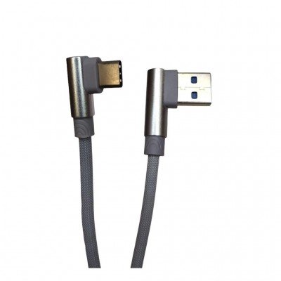 Дата кабель USB 2.0 AM to USB-C 1.0m 2.4A 90° corner gray XoKo (XK-CTC-001-GR)