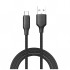 Дата кабель USB 2.0 AM to USB-C 1.0m 3A TPE embossed black ColorWay (CW-CBUC101-BK)
