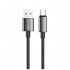Дата кабель USB 2.0 AM to USB-C 1.0m 3A zinc alloy braided black ColorWay (CW-CBUC098-BK)