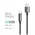 Дата кабель USB 2.0 AM to USB-C 1.0m 3A zinc alloy braided black ColorWay (CW-CBUC098-BK)