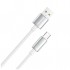 Дата кабель USB 2.0 AM to USB-C 1.0m 3A zinc alloy braided white ColorWay (CW-CBUC098-WT)