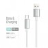 Дата кабель USB 2.0 AM to USB-C 1.0m 3A zinc alloy braided white ColorWay (CW-CBUC098-WT)