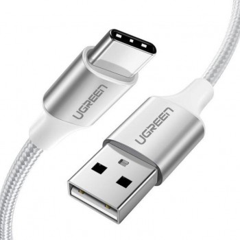 Дата кабель USB 2.0 AM to USB-C 1.0m aluminum braid US288 white Ugreen (60131)