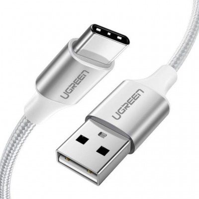 Дата кабель USB 2.0 AM to USB-C 1.0m aluminum braid US288 white Ugreen (60131)