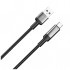 Дата кабель USB 2.0 AM to USB-C 2.0m 6A braided wire black ColorWay (CW-CBUC097-BK)